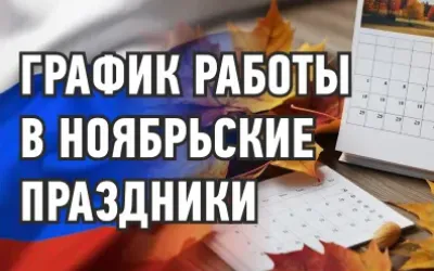 График работы в праздничные дни ноября